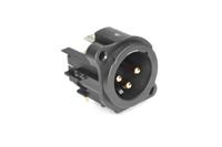 ac3mah-au-pre Amphenol Industrial Chassis Mount XLR Connector, Horizontal, Male, IP40, 133 V, 3 Way, Gold over Nickel Plating