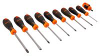 b219010 Bahco B219.010 Phillips; Pozidriv; Slotted; Square Screwdriver Set, 10-Piece