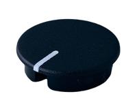 a4123100 OKW Black Potentiometer Knob Round Shaft, A4123100
