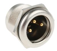 nc3mpr-hd Neutrik Panel Mount XLR Connector, Male, 50 V ac, 3 Way, Gold over Nickel Plating