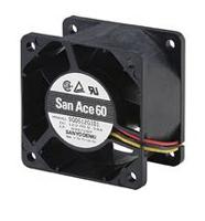 9g0624g1011 Sanyo Denki 9G Series Axial Fan, 24 V dc, DC Operation, 110.4m³/h, 20.4W, 850mA Max, 60 x 60 x 38mm