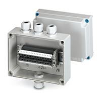 3002004 Phoenix Contact E AB A Series Grey ABS Junction Box, 20 Terminals, 180 x 130 x 100mm