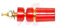 bu-p3750-2 Mueller Electric 15A, Red Binding Post With Brass Contacts and Gold Plated - 9.53mm Hole Diameter