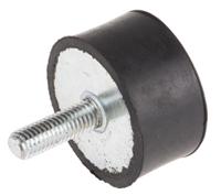 171-2606 RS PRO M8 Anti Vibration Mount, Male to Female Bobbin with 139.04kg Compression Load