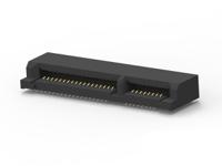 2041119-1 TE Connectivity Right Angle Female Edge Connector, Surface Mount, 52-Contacts, 0.8mm Pitch, 2-Row, Solder Termination