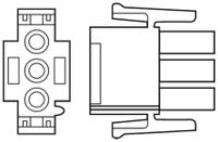 350736-4 TE Connectivity, Universal MATE-N-LOK Male Connector Housing, 6.35mm Pitch, 15 Way, 3 Row
