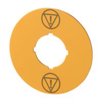 180472-m22-xbk-ess Eaton Label for Use with M22 Pushbuttons, Emergency Stop, Emergency Stop