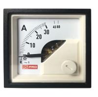 186-2426 RS PRO Analogue Panel Ammeter 60 (Input)A AC, 45mm x 45mm, 1 % Moving Iron