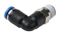 qsl-18-4 Festo QS Series Elbow Threaded Adaptor, R 1/8 Male to Push In 4 mm, Threaded-to-Tube Connection Style, 153045