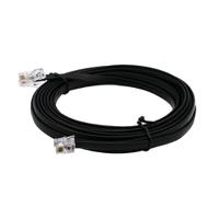 707-867 RS PRO Male RJ12 to Male RJ45 6 Core 28 AWG Telephone Cable, 6, Black Sheath, 2m