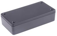 1591xxasbk Hammond 1591 Series Black ABS Enclosure, IP54, Black Lid, 99 x 20 x 51mm