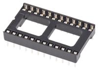 a-24-lc-tt ASSMANN WSW 2.54mm Pitch Vertical 24 Way, Through Hole Stamped Pin Open Frame IC Dip Socket, 1A