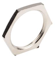 52103360 Lapp Silver Nickel Plated Brass Cable Gland Locknut, M50 Thread