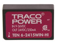 ten-6-2415win-hi TRACOPOWER TEN 6WIN HI DC-DC Converter, 24V dc/ 250mA Output, 9 → 36 V dc Input, 6W, Through Hole, +85°C Max