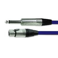 101-015-201-blue Van Damme Female 3 Pin XLR to Male 6.35mm Mono Jack  Cable, Blue, 5m