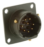 62gb-12e12-08pn Amphenol Limited, 62GB 8 Way Box Mount MIL Spec Circular Connector ReceptacleOlive, Pin Contacts,Shell Size 12, Bayonet