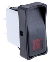 kg412a2xda26x6 APEM Illuminated DPST, On-Off Rocker Switch Panel Mount