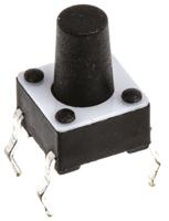 3-1825910-5 TE Connectivity Black Button Tactile Switch, SPST 50 mA @ 24 V dc 4.9mm