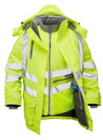 p487-r-xl PULSAR Yellow Hi Vis Bodywarmer, XL