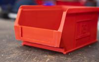 484-4006 RS PRO PP Storage Bin, 167mm x 101mm x 76mm, Red