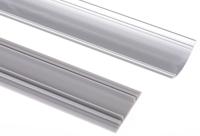 880-6865 RS PRO Grey Floor Trunking - Closed Slot, W50 mm x D9.8mm, L1m, Aluminium Alloy (Lid), PVC (Base)