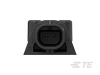 2339032-1 TE Connectivity Header Socket Black Board Mount 2 Way, Solder, Through Hole Termination