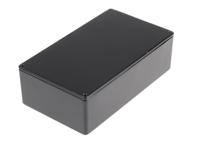 158-5307 RS PRO Black Die Cast Aluminium Enclosure, IP54, Black Lid, 112 x 62 x 30.5mm