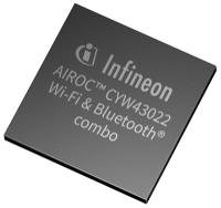 cyw43022cubt Infineon CYW43022CUBT 4.6V WiFi Module, Bluetooth Low Energy (BLE), WiFi GPIO, SDIO, SPI, UART