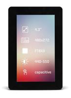 mikroe-2168 MikroElektronika MIKROE-2168 TFT LCD Colour Display / Touch Screen, 4.3in, 480 x 272pixels