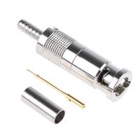 67-005-b66-ab COAX Connectors, Plug Cable Mount Micro BNC Connector, 75Ω, Crimp Termination, Straight Body