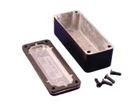 1550wabk Hammond 1550 Series Black Die Cast Aluminium Enclosure, IP66, Black Lid, 89 x 35 x 26mm