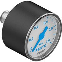 pagn-26-1m-g18s Festo G 1/8 Analogue Pressure Gauge 0bar Inline 26mm Outside Diameter