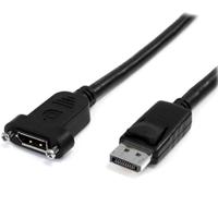 dppnlfm3pw StarTech.com Male DisplayPort to Female DisplayPort, PVC  Cable, 4K @ 60 Hz, 1m