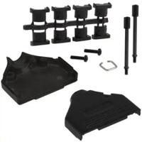 970-025-040r011 Norcomp 970 Series Zinc D Sub Backshell, 25 Way, Strain Relief