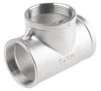 499-3209 RS PRO Stainless Steel Pipe Fitting, Tee Circular Tee, Female G 2in x Female G 2in x Female G 2in
