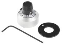 18a11b10 Vishay 22.2mm Chrome Potentiometer Knob for 6.35mm Shaft Splined, 18A11B10