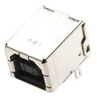 61729-1011blf Amphenol ICC Right Angle, Through Hole, Socket- Single Port Type B 2.0 USB Connector