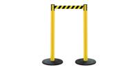 875t-21-rb Tensator Black & Yellow Plastic Retractable Barrier, 2.3m, Red, White Tape