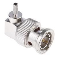 j01002a0027 Telegartner, Plug Cable Mount BNC Connector, 75Ω, Crimp Termination, Right Angle Body