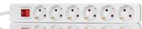 222-2591 RS PRO 2m 6 Socket Schuko Socket, 250 V, IP20