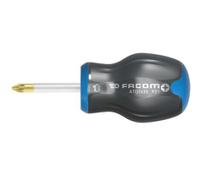 atd2x35 Facom Pozidriv Stubby Screwdriver, PZ2 Tip, 35 mm Blade, 91 mm Overall