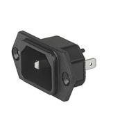 61023300 Schurter C18 Panel Mount, Screw Mount IEC Connector Male, 10A, 250 VAC