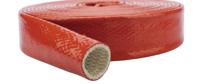 457-365 RS PRO Braided Silicone Coated Fibreglass Red Fire Sleeve, 102mm Diameter, 1m Length