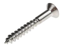 483-3157 RS PRO Pozidriv Countersunk Stainless Steel Wood Screw, A2 304, 4mm Thread, 30mm Length