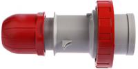 2183237rv Scame IP66, IP67 Red Cable Mount 3P + N + E Industrial Power Connector Adapter Plug, Rated At 32A, 415 V,With Phase
