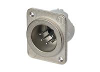 rsnc5md-lx-m3 Neutrik Chassis Mount XLR Connector, Male, <50 V, 5 Way, Silver over Nickel Plating