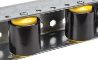 bu509wheels Interroll Roller Track, Heavy Duty, 50mm Diameter, 51.3mm Width, 962mm x 74mm