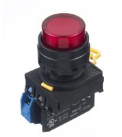 yw1l-a2e10qm3r Idec YW Series Illuminated Push Button Complete Unit, Panel Mount, 22mm Cutout, SPST, IP65