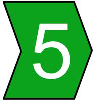 901-10310 HellermannTyton Helagrip Slide On Cable Markers, White on Green, Pre-printed "5", 4 → 9mm Cable,