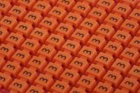 561-01633-wic1-3-pa66-og HellermannTyton WIC1 Snap On Cable Markers, Orange, Pre-printed "3", 2 → 2.8mm Cable, 561-01633 WIC1-3-PA66-OG